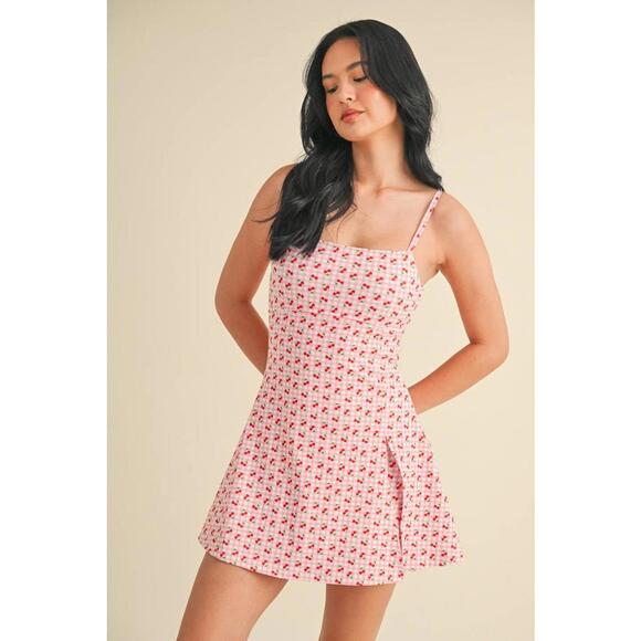 KIMBERLY C Dresses & Skirts - Cherry Gingham Print A-Line Mini Dress by Kimberly C